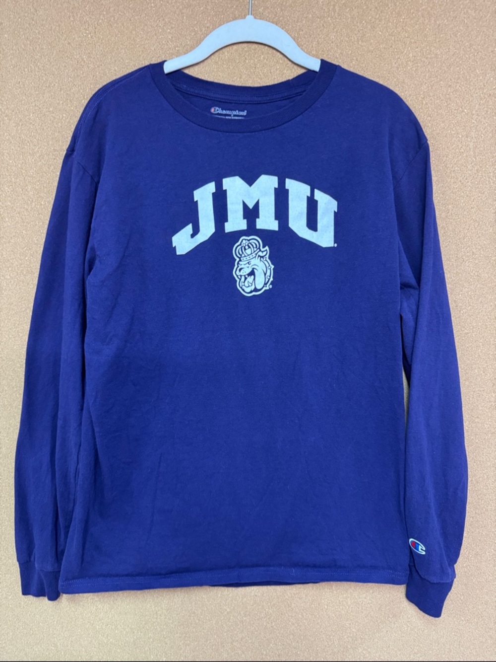 Champion JMU Navy Blue Long Sleeve Shirt - youth XL